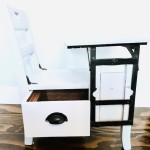 Custom Painted Antique School Desk