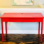 Custom Painted Modern Red Desk