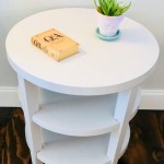 Hand Painted Gray Accent Table